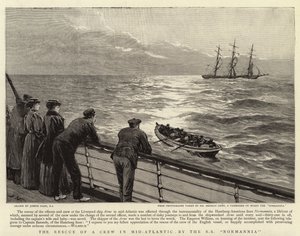 O resgate de uma tripulação no meio do Atlântico pela SS Normannia